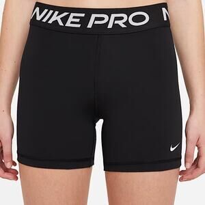 Nike Pro Dri Fit Black Shorts Size S Mid Rise 5" Inseam Stretchy